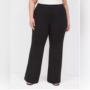 Lane Bryant Ponte Mid Rise Flare Pants Size 24 NEW
